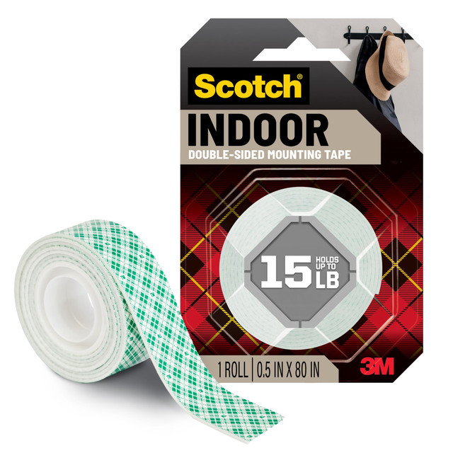 3M CO 110 Scotch Indoor Mounting Tape, 1/2in x 80in