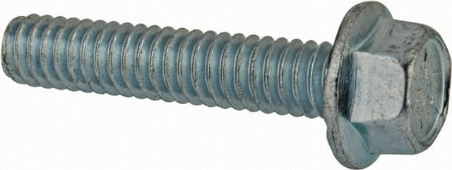 Value Collection 825204MSC Serrated Flange Bolt: 1/4-20 UNC, 1-1/4" Length Under Head, Fully Threaded