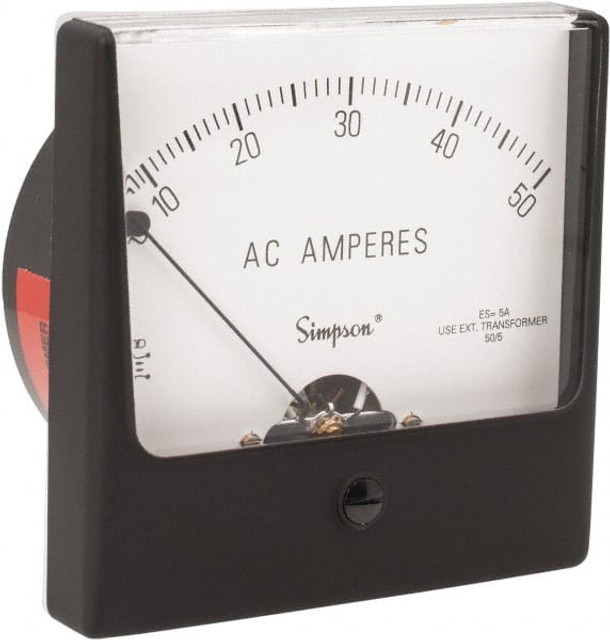 Simpson Electric 35075 Analog, AC Ammeter, Panel Meter