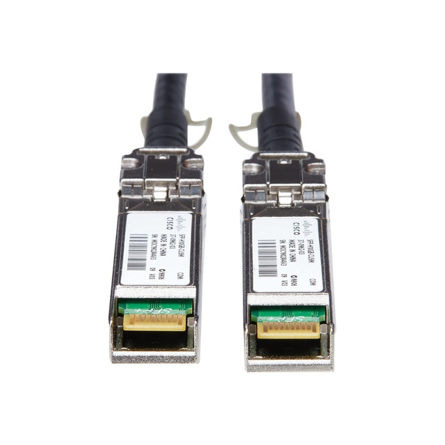 CISCO SFP-H10GB-CU5M= SFP+ Copper Twinax Cable - Direct attach cable - SFP+ to SFP+ - 16.4 ft - twinaxial - SFF-8436/IEEE 802.3ae - for 250 Series; Catalyst 2960, 2960G, 2960S, ESS9300; Nexus 93180, 9336, 9372; UCS 6140, C4200 CISCO SFP-H10GB-CU5M= SFP+ Copper Twinax Cable - Direct attach cable - SFP+ to SFP+ - 16.4 ft - twinaxial - SFF-8436/IEEE 802.3ae - for 250 Series; Catalyst 2960, 2960G, 2960S, ESS9300; Nexus 93180, 9336, 9372; UCS 6140, C4200
