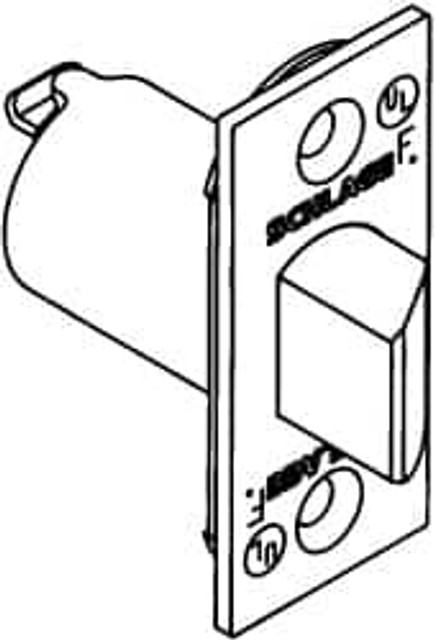 Schlage 11-116 626 Spring Door Latch: 2-3/4" OAL, 2-1/2" OAW, 2-1/2" OAH, Steel & Zinc, Satin Chrome Finish