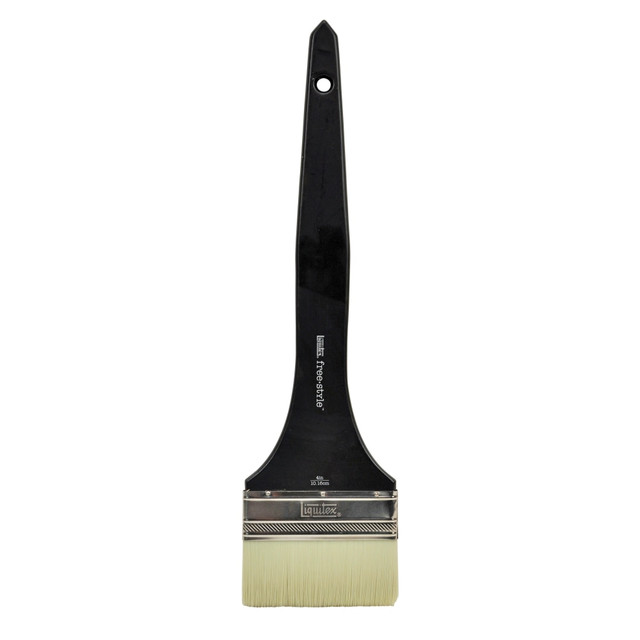 COLART FINE ART & GRAPHICS LTD. 1300804 Liquitex Free-Style Large-Scale Paint Brush, 4in, Flat/Varnish Cut, Synthetic, Black