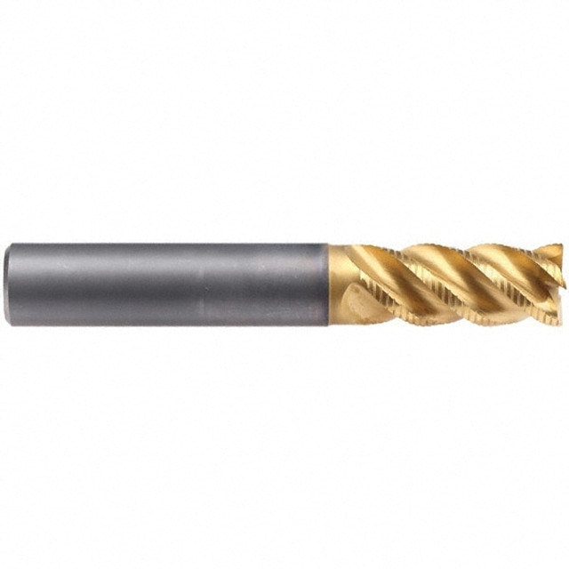 Emuge 2648TZ.006 6mm Diam 4-Flute 45° Solid Carbide Square Roughing & Finishing End Mill