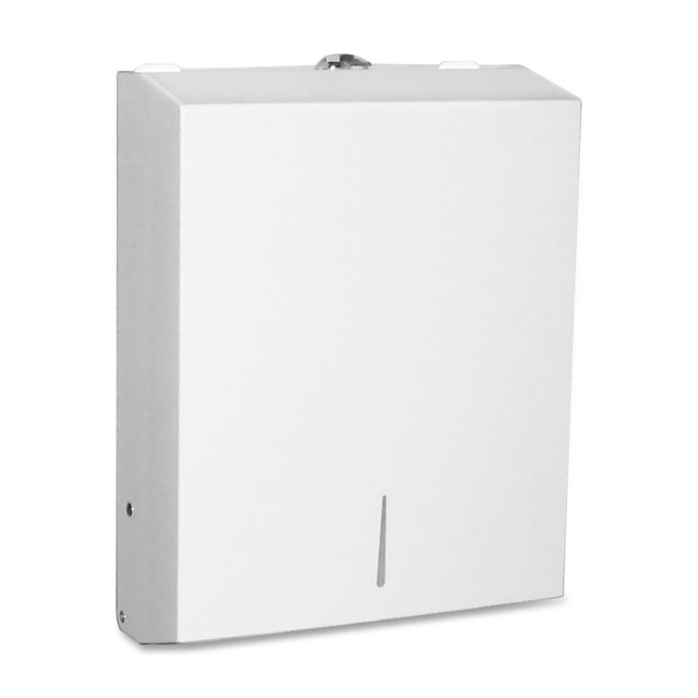 SPARCO PRODUCTS-OBS 02197CT Genuine Joe C-Fold/Multi-fold Towel Dispenser Cabinet - C Fold, Multifold Dispenser - 13.5in Height x 11in Width x 4.3in Depth - Stainless Steel - White