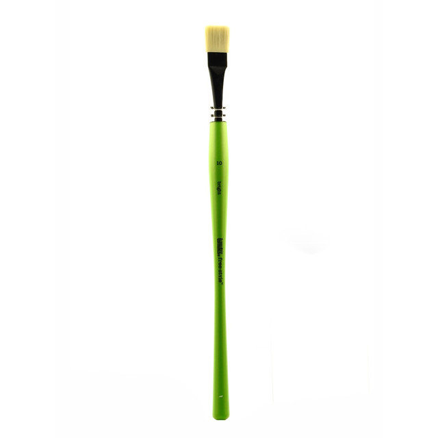 COLART FINE ART & GRAPHICS LTD. 1300210 Liquitex Free-Style Detail Paint Brush, Synthetic, Size 10, Bright Bristle, Green