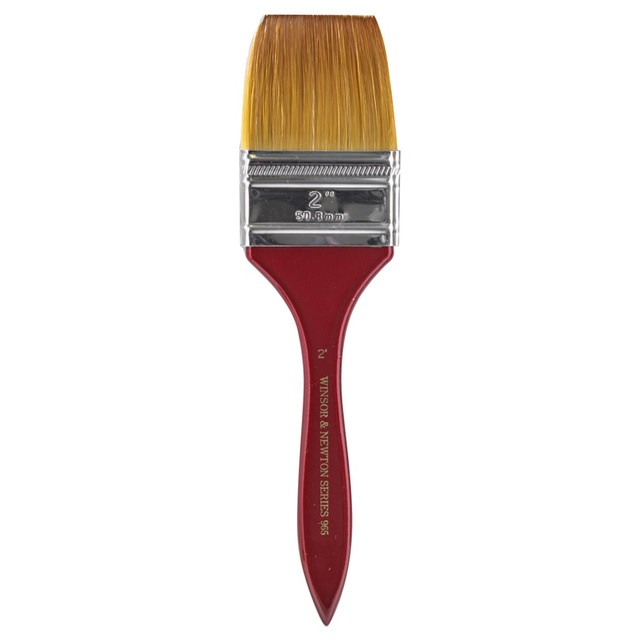 COLART FINE ART & GRAPHICS LTD. Winsor &amp; Newton 5463150 Winsor & Newton Series 965 Paint Brush, 2in, Flat Bristle, Nylon, Copper