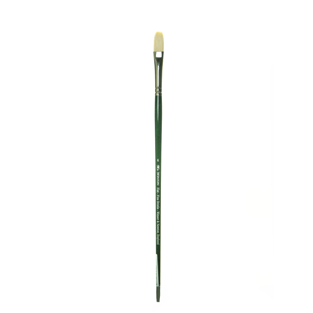 COLART FINE ART & GRAPHICS LTD. 5974706 Winsor & Newton Winton Hog Paint Brush, Size 6, Flat Bristle, Hog Hair, Green