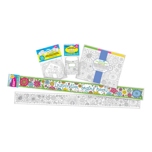 BARKER CREEK PUBLISHING, INC. BC-3509 Barker Creek Classroom Decor Set, Color Me! In my Garden