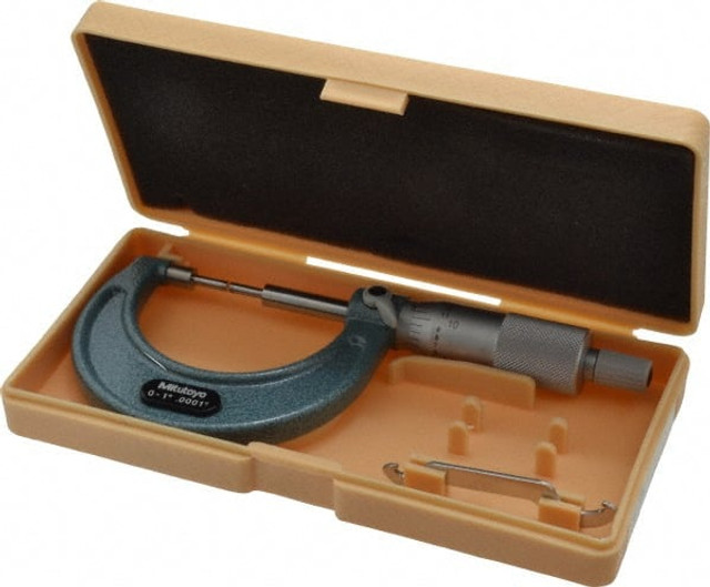 Mitutoyo 111-166 1 Inch, 38mm Throat Depth, Mechanical Spline Micrometer