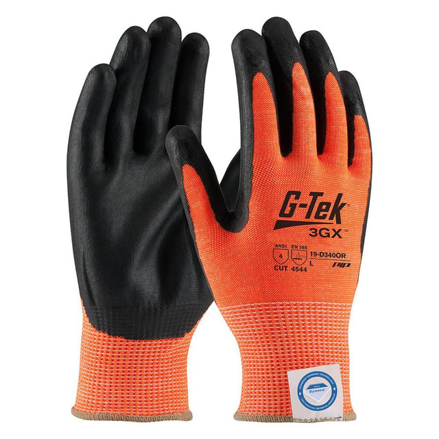 PIP 19-D340OR/XL Cut, Puncture & Abrasive-Resistant Gloves: Size XL, ANSI Cut A4, ANSI Puncture 4, Nitrile, Dyneema