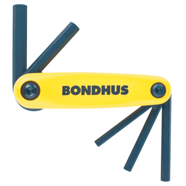 Bondhus 116-12585  GorillaGrip 5-Piece Fold-Up Tool Set, Inch