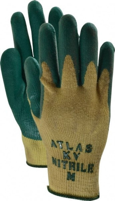 SHOWA KV350M-08 Cut-Resistant Gloves: Size M, ANSI Cut A3, Nitrile, Kevlar