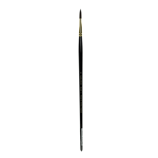 COLART FINE ART & GRAPHICS LTD. Winsor &amp; Newton 5730008 Winsor & Newton Galeria Long-Handle Paint Brush, Size 8, Round Bristle, Polyester, Burgundy