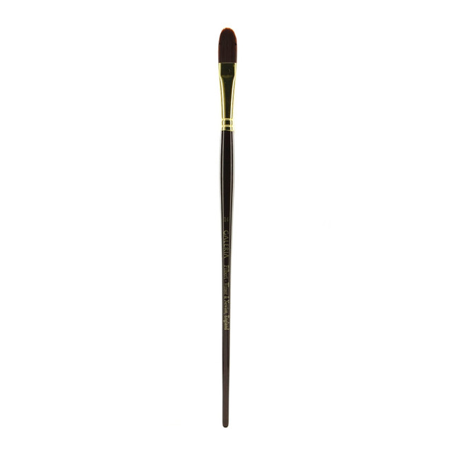 COLART FINE ART & GRAPHICS LTD. 5732014 Winsor & Newton Galeria Long-Handle Paint Brush, Size 14, Filbert Bristle, Polyester, Burgundy