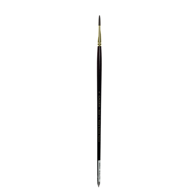 COLART FINE ART & GRAPHICS LTD. Winsor &amp; Newton 5730006 Winsor & Newton Galeria Long-Handle Paint Brush, Size 6, Round Bristle, Polyester, Burgundy