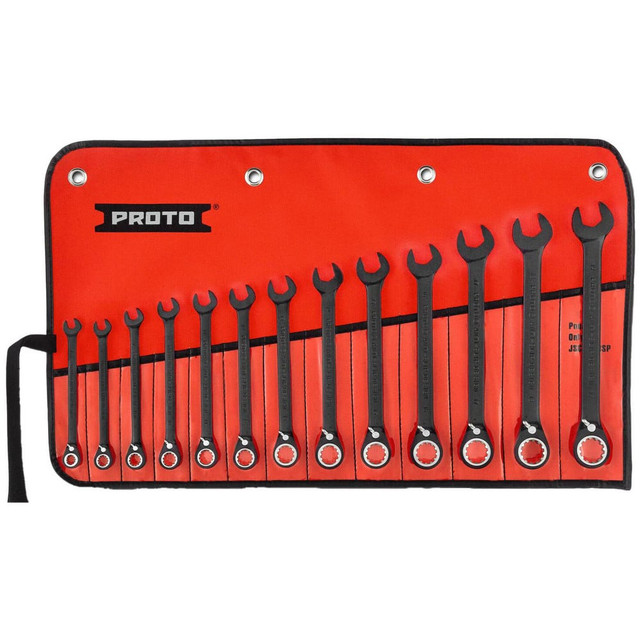 Proto JSCVM-13S Combination Wrench Set: 13 Pc, Metric