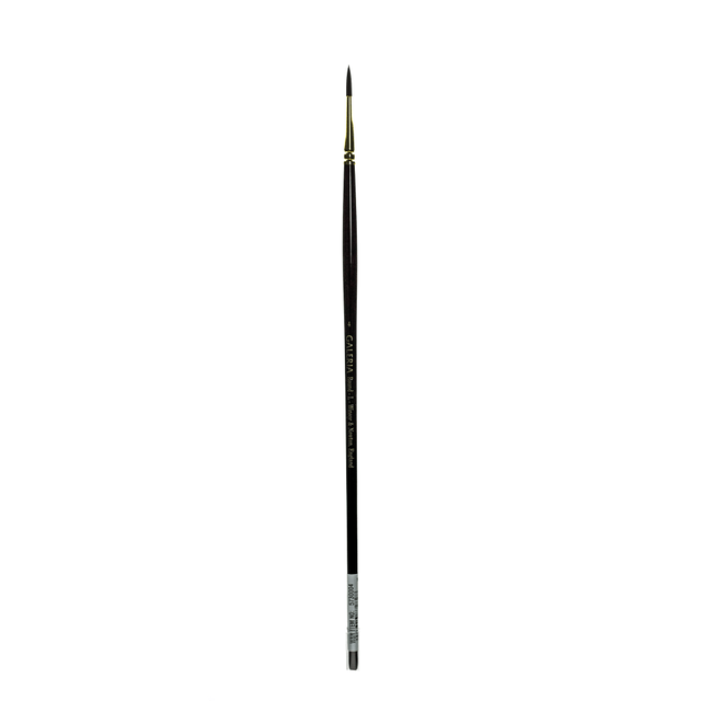 COLART FINE ART & GRAPHICS LTD. Winsor &amp; Newton 5730004 Winsor & Newton Galeria Long-Handle Paint Brush, Size 4, Round Bristlel, Polyester, Burgundy
