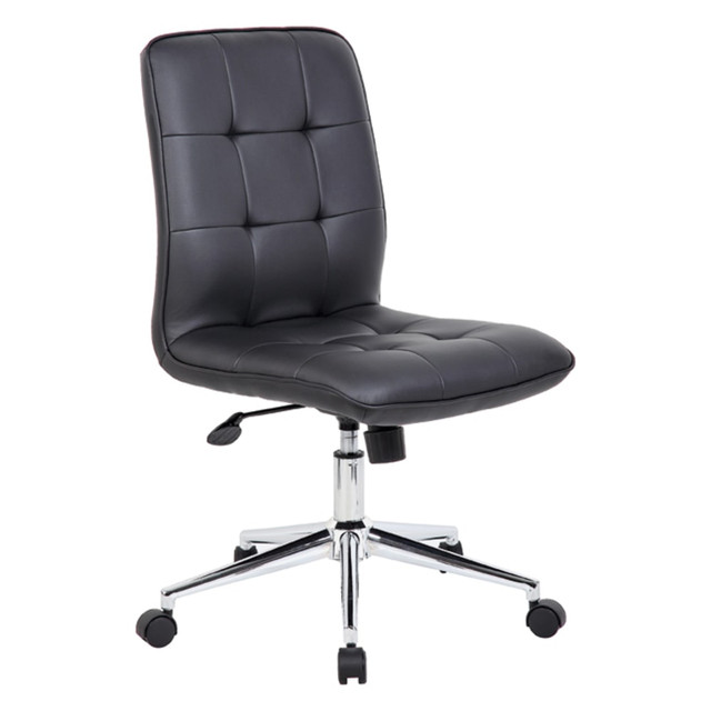NORSTAR OFFICE PRODUCTS INC. B330-BK Boss Office Products Tiffany Task Chair, Black NORSTAR OFFICE PRODUCTS INC. B330-BK Boss Office Products Tiffany Task Chair, Black