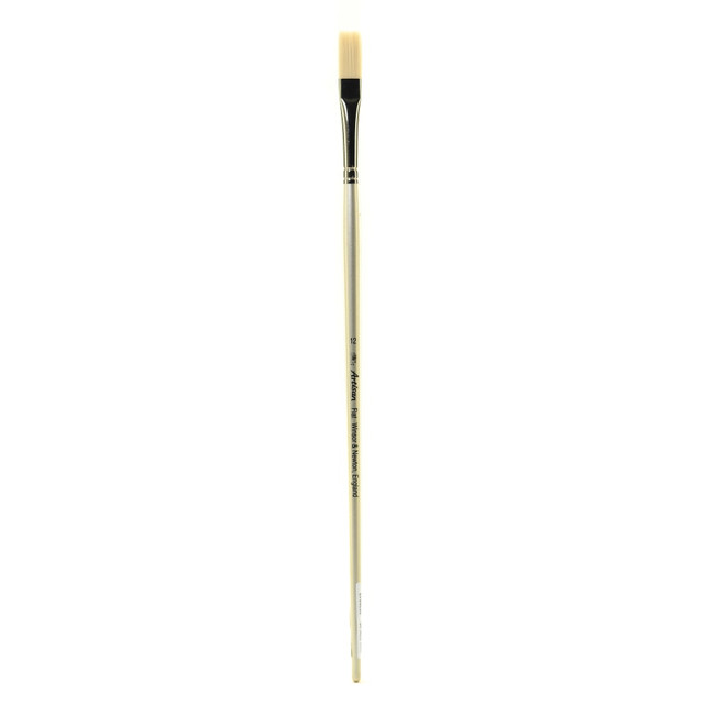 COLART FINE ART & GRAPHICS LTD. Winsor &amp; Newton 5525012 Winsor & Newton Artisan Series Paint Brush, Size 12, Flat Bristle, Synthetic, Silver