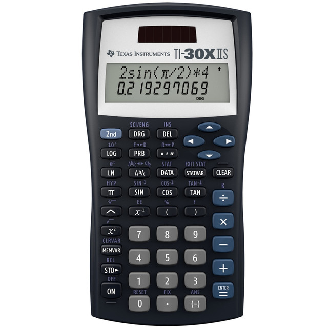 TEXAS INSTRUMENTS INC. TI-30X-IIS Texas Instruments TI-30X IIS Solar Scientific Calculator, Black/Blue/White