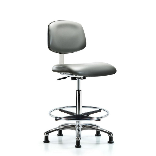 Blue Ridge Ergonomics MSC40268 Task Chair: Vinyl, Sterling