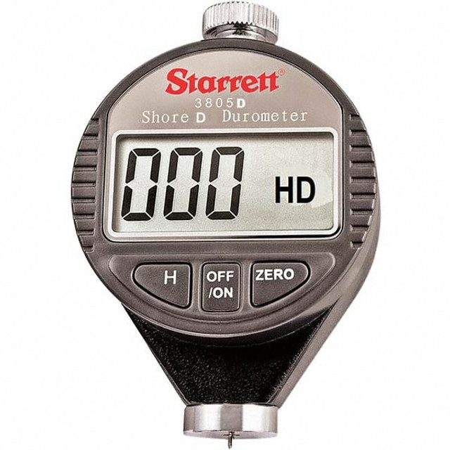 Starrett 02059 Portable Electronic Hardness Testers; Scale Type: Shore D; Shore D ; Minimum Hardness: 0; 0 ; Maximum Hardness: 100; 100 ; Accuracy (pt.): 1% ; Accuracy (%): 1% ; Includes: Custom Rugged Carry Case