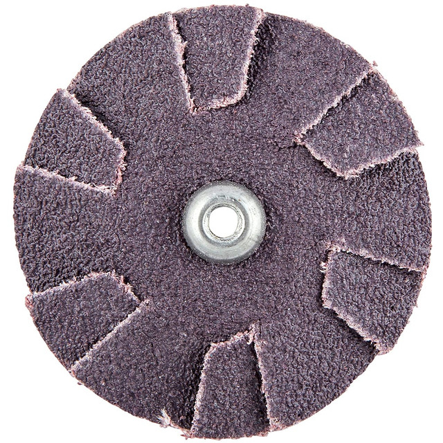 Merit Abrasives 08834184081 60 Grit, 2" Diam, Flexible Slotted Overlap Disc