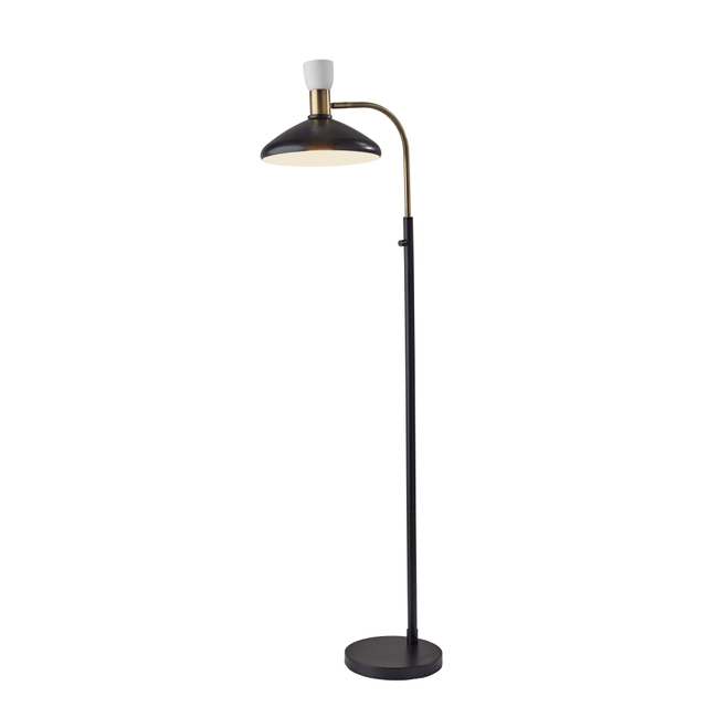ADESSO INC Adesso 3759-01  Patrick Floor Lamp, 61inH, Black/Brass