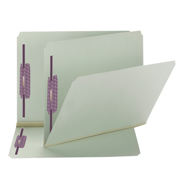 SMEAD MFG CO 2K2400-1&3 Smead Pressboard Fastener Folders With SafeSHIELD Coated Fasteners, 2in Expansion, Letter Size, Gray/Green, Box Of 25 SMEAD MFG CO 2K2400-1&3 Smead Pressboard Fastener Folders With SafeSHIELD Coated Fasteners, 2in Expansion, Letter Size, Gray/Green, Box Of 25