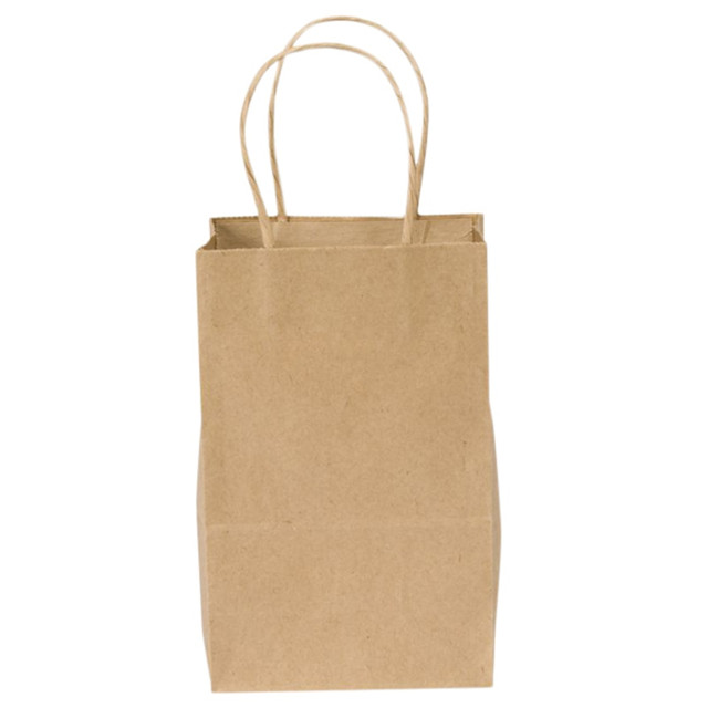 Duro Bag GEMKFT  Novolex Paper Shopping Bags, 8 3/8inH x 5 1/4inW x 3 1/4inD, Kraft, Carton Of 250