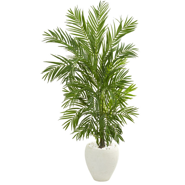 NEARLY NATURAL INC. 5645 Nearly Natural Areca Palm 60inH Artificial Tree With Planter, 60inH x 31inW x 25inD, Green NEARLY NATURAL INC. 5645 Nearly Natural Areca Palm 60inH Artificial Tree With Planter, 60inH x 31inW x 25inD, Green