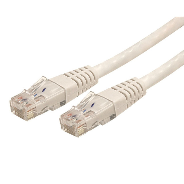 STARTECH.COM C6PATCH3WH  3ft CAT6 Ethernet Cable - White Molded Gigabit CAT 6 Wire - 100W PoE RJ45 UTP 650MHz - Category 6 Network Patch Cord UL/TIA - 3ft White CAT6 up to 160ft - 650MHz - 100W PoE - 9 foot UL ETL verified