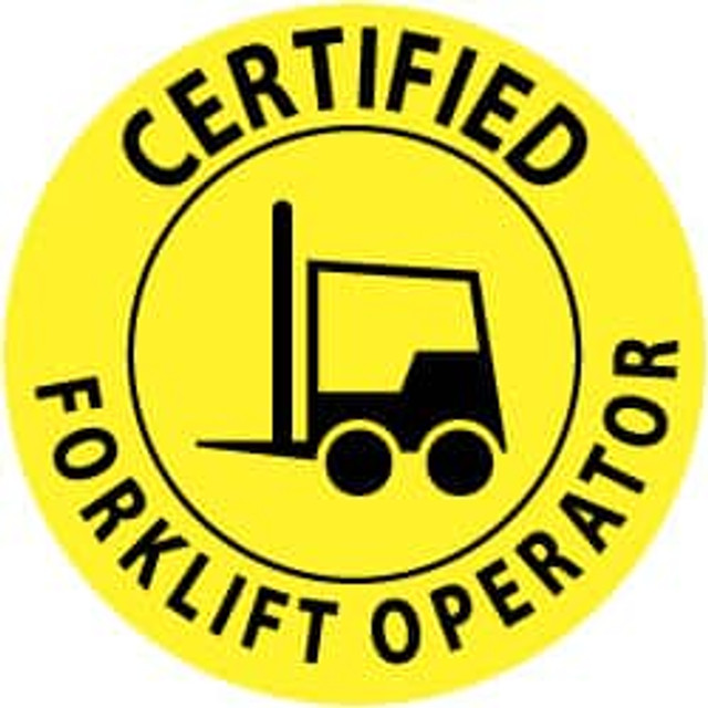AccuformNMC HH67 25 Qty 1 Pack Certified Forklift Operator, Hard Hat Label