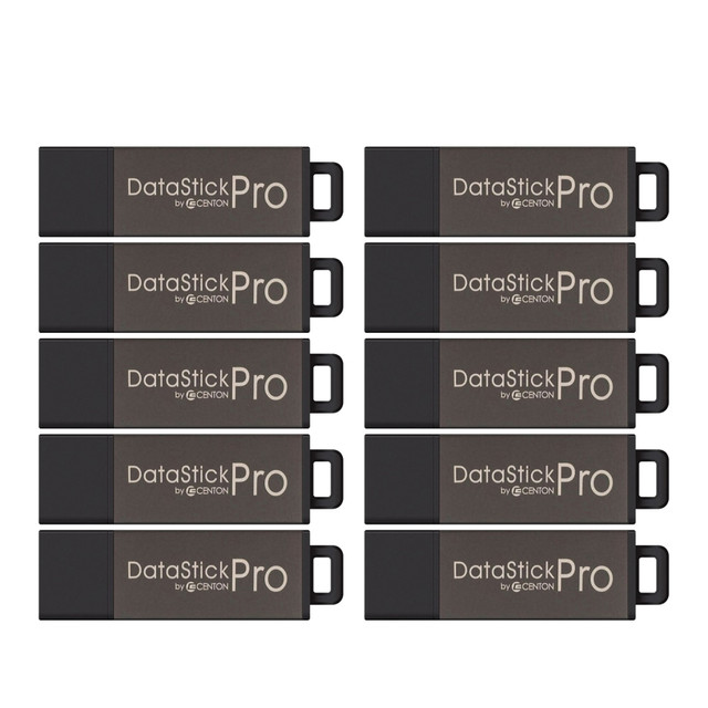 CENTON ELECTRONICS, INC. DSP8GB10PK Centon DataStick Pro USB 2.0 Flash Drive, 8GB, Pack Of 10