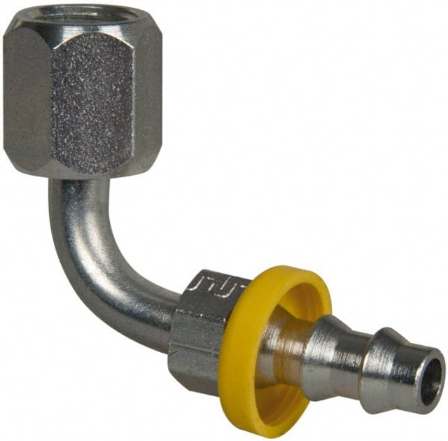 Parker 33982-4-4 Hydraulic Hose Short Drop Female JIC Swivel 90 ° Elbow: 0.25" ID, 4 mm, 7/16-20