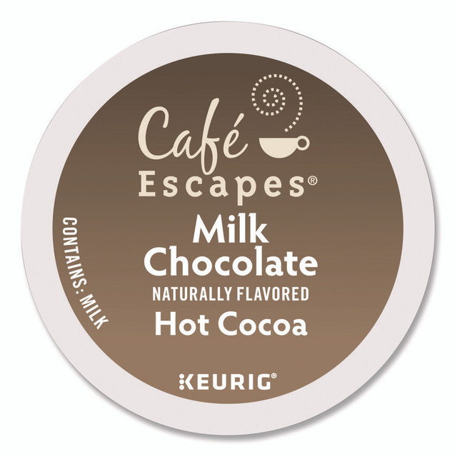 KEURIG DR PEPPER Café Escapes® 6801CT Cafe Escapes Milk Chocolate Hot Cocoa K-Cups, 96/Carton