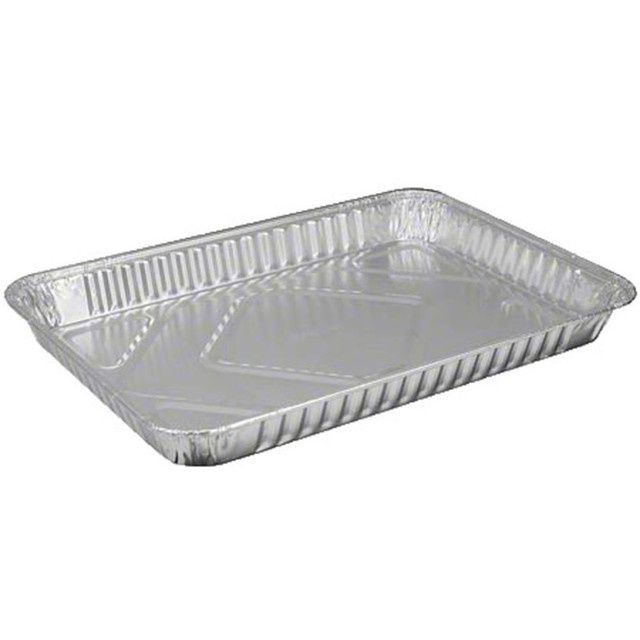 HFA 309-40-100  Foil Pans, 1/4 Sheet Cake, 12 13/16in x 8 13/16in x 1 1/4in, Silver, Carton Of 100