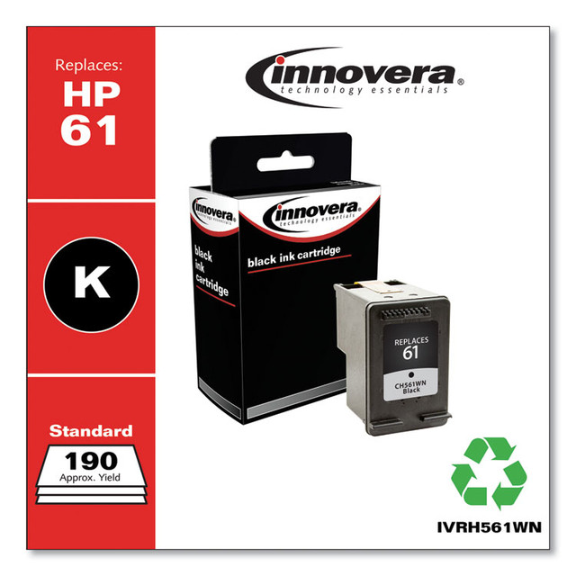 INNOVERA H561WN Remanufactured Black Ink, Replacement for 61 (CH561WN), 200 Page-Yield