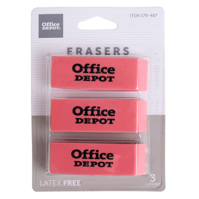 This classic eraser easily removes pencil marks. Soft, pliable rubber is easy to maneuver and resists paper tears. For everyone from students to serious artists. Sharp corners and flat face help you erase both details and large areas.  Offers smudge-free erasing that resists tearing your paper!  For everyone from students to serious artists.  Classic, pink eraser easily removes pencil marks.  Supple rubber is easy to maneuver and erasers cleanly without tearing paper.  Flexibility is key for remote learning and when working from home.