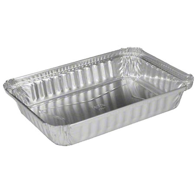 HFA 2061-30-500  Foil Pans, Oblong, 27 Oz, 8 19/32in x 6 x 1 1/4in, Silver, Carton Of 500