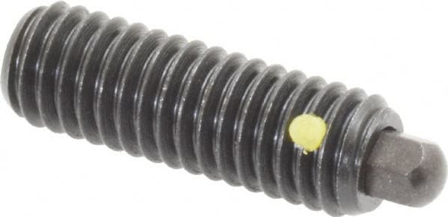 Vlier H58N Threaded Spring Plunger: 3/8-16, 1-1/8" Thread Length, 3/16" Projection