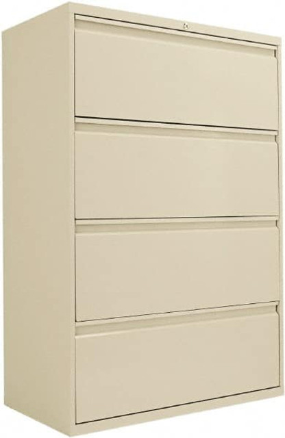 ALERA ALEHLF3654PY Horizontal File Cabinet: 4 Drawers, Steel, Putty