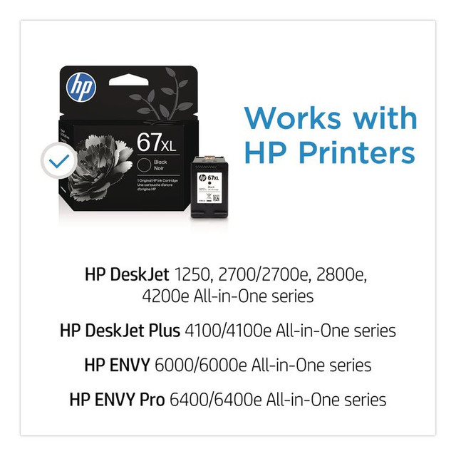HP INC 3YM57AN HP 67XL, (3YM57AN) High-Yield Black Original Ink Cartridge