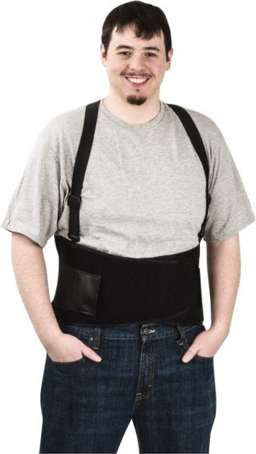 PRO-SAFE 7195-01P Back Support: Belt with Adjustable Shoulder Straps, Small, 32 to 36" Waist, 9" Belt Width