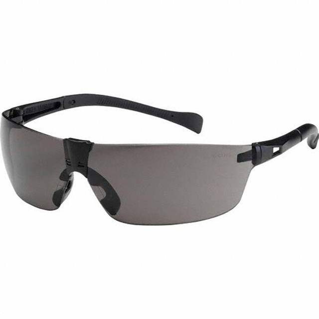 Bouton. 250-MT-10072 Safety Glass: Scratch-Resistant, Polycarbonate, Gray Lenses, Frameless, UV Protection