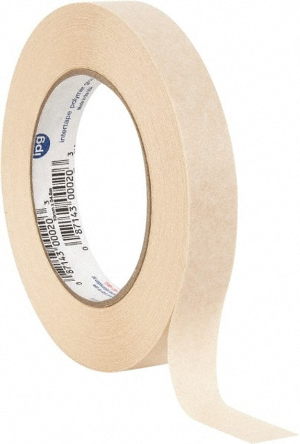 Intertape PG505.120 Masking Tape: 18 mm Wide, 60 yd Long, 5.8 mil Thick, Tan