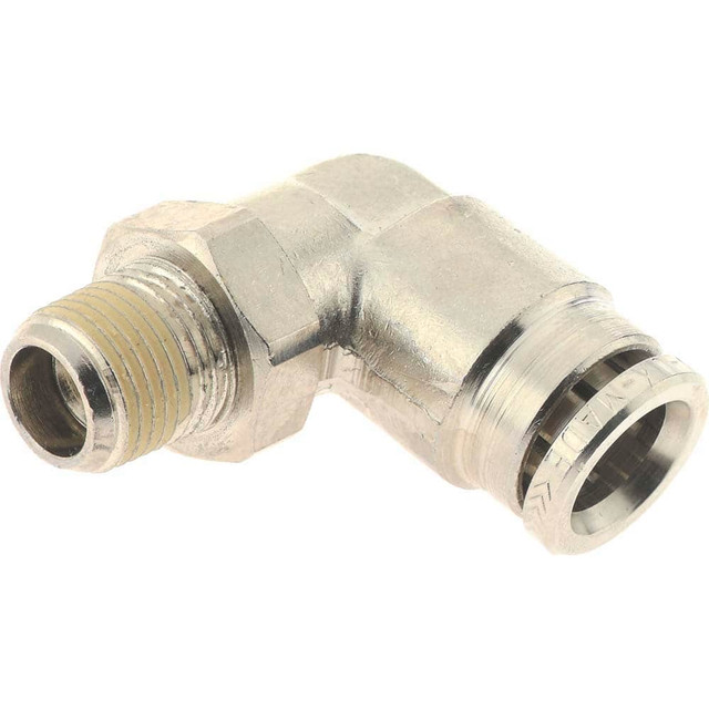 Norgren 124470518 Push-To-Connect Tube to Male & Tube to Male NPT Tube Fitting: Pneufit Swivel Male Elbow, 1/8" Thread, 5/16" OD