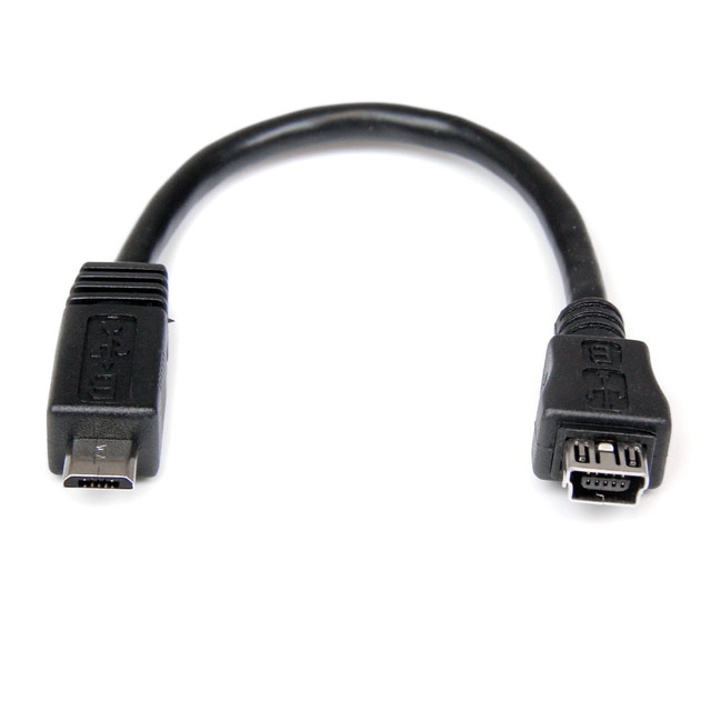 STARTECH.COM UUSBMUSBMF6  6in Micro USB to Mini USB Adapter Cable M/F - Connect Micro USB devices using a Mini USB Cable - micro usb male to mini usb female - micro usb to mini usb adapter