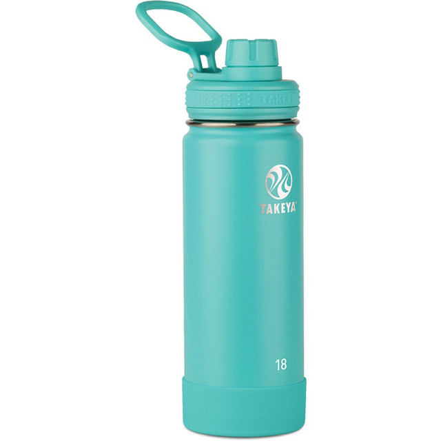 TAKEYA USA CORPORATION 51068 Takeya Actives Spout Reusable Water Bottle, 18 Oz, Teal