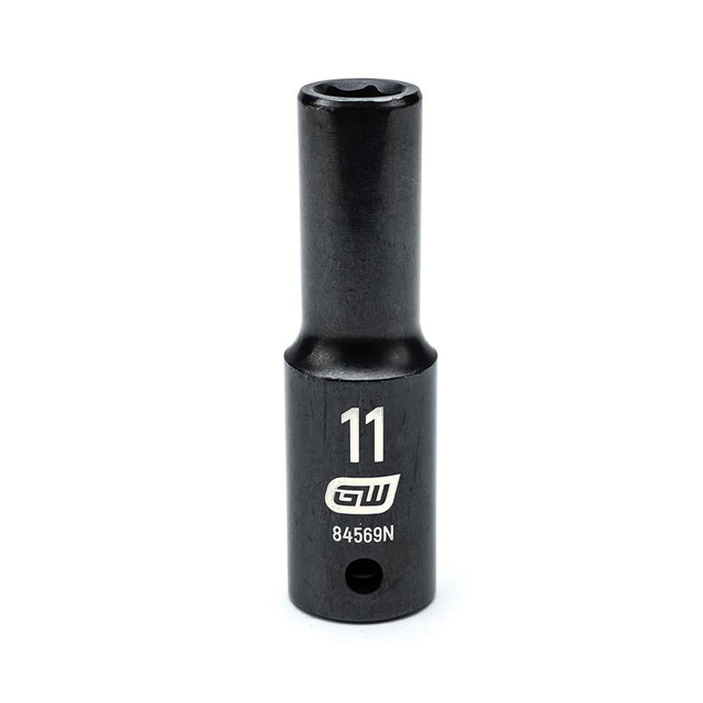 GEARWRENCH 84569N Impact Socket: 1/2" Drive, 11mm Socket, Hex Drive